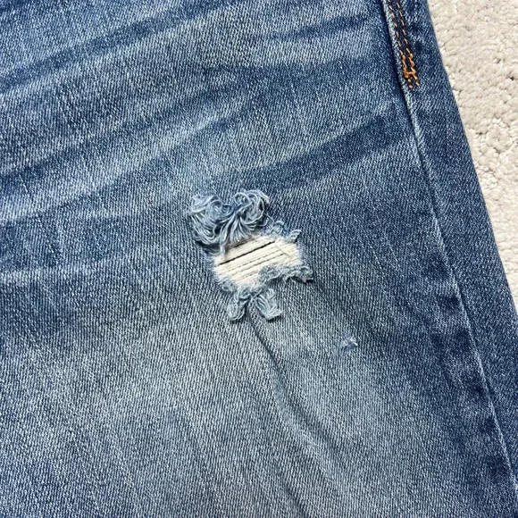 American Eagle Jeans Womens 12 Long Slim Boot Blue Denim Stretch Low Rise Y2k - Picture 4 of 16